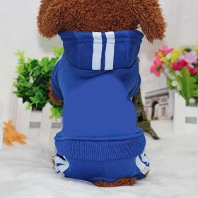 Pet four-legged clothes (Color: Dark blue, size: S)